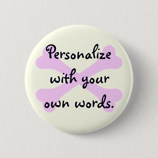 ハートPaw & Crossbones 缶バッジ (正面)