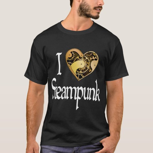 ハートSteampunk -暗闇 Tシャツ (正面)