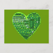 ハートTシャツとギフトと幸せな誕生日 ポストカード (正面)