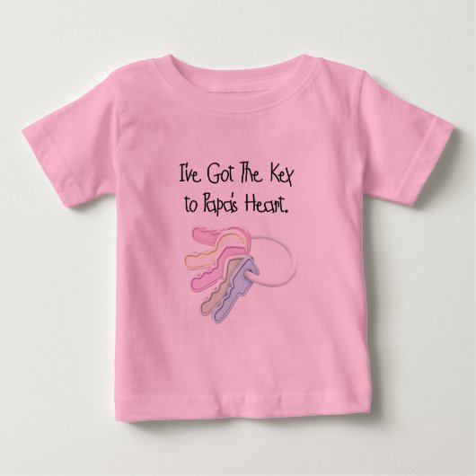 ハートTシャツとギフトへの鍵 ベビーTシャツ (正面)