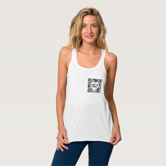 ハートTシャツのスキャン タンクトップ (正面フル)