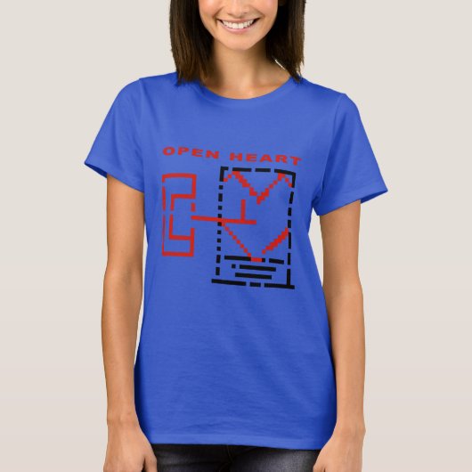 ハートTシャツを開く Tシャツ (正面)