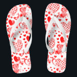 ハートTattooシームレスなパターン アイディア ビーチサンダル<br><div class="desc">EDDA Frehlichかわいらし / EDDArtによるハートの作成 | Happy 感じ for gives in Love |他の製品とデザイン感じは私に無料で連絡す: contact@eddart.deまたはここを見てください: www.zazzle.com/prettypatternarts*ここに: www.zazzle.com/eddartshop*ここに: www.zazzle.de/eddartiful*</div>