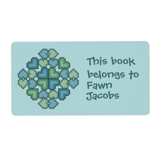 ハートTouch蔵書票 ラベル (正面)