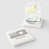 ハートUSAコースター ストーンコースター (横)