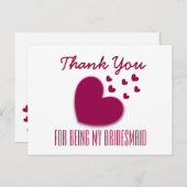 ハートV04Aの私のブライドメイドに感謝 ポストカード (正面/裏面)