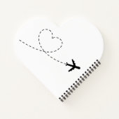 ハートW 私に見える？エコノミーで飛んでる？皮肉なBFF ノートブック (裏面)