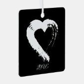 ハートXOXOカーオーナメント メタルオーナメント (正面右)