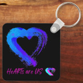 ハートXOXOメタルキーチェーン キーホルダー (裏面)