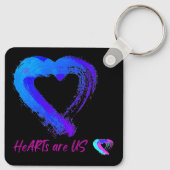 ハートXOXOメタルキーチェーン キーホルダー (裏面)