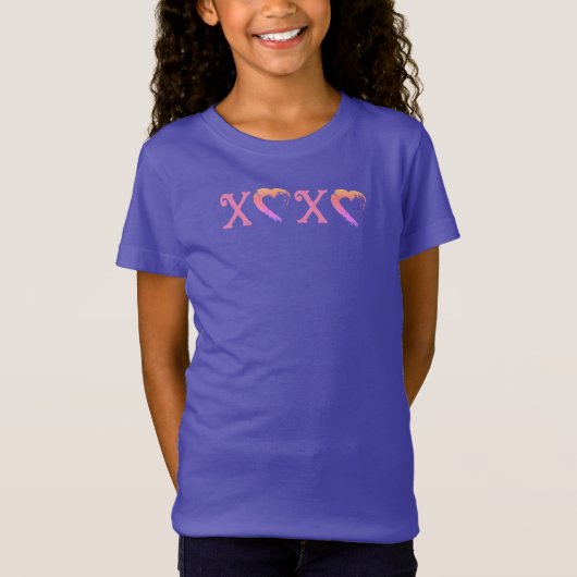 ハートXOXO Tシャツ (正面)