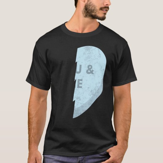 ハートYou & Me Matching Bff Outfits Valentine Te Tシャツ (正面)