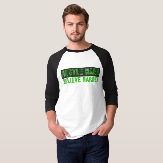 ハードな努力と強い信念 Tシャツ (正面フル)