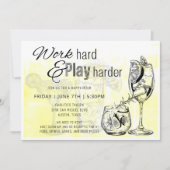 ハードに働いてハードに遊ぼう！お誘い 招待状 (正面)