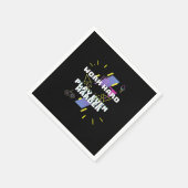 ハードに働いて、もっとハードに遊ぼう プレミアム スタンダードカクテルナプキン (角)