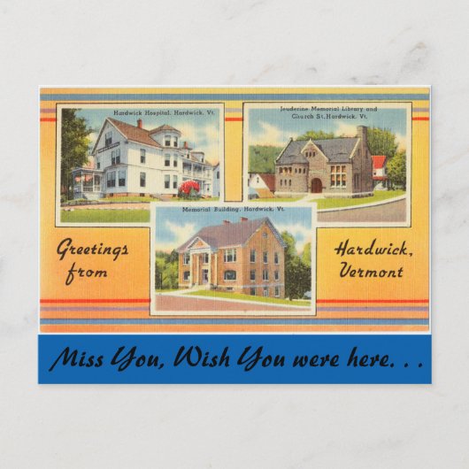 ハードウィックからの挨拶 ポストカード (正面)