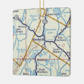 ハードウィックバーモントヴィンテージマップ セラミックオーナメント (左)