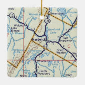 ハードウィックバーモントヴィンテージマップ セラミックオーナメント (裏面)