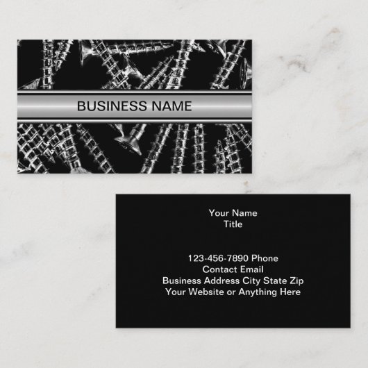 ハードウェアおよび建築の名刺 名刺 (正面/裏面)