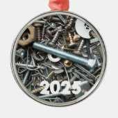 ハードウェアのジャンクドロワー、爪、 ネイル、ナット、ネジなど メタルオーナメント (正面)