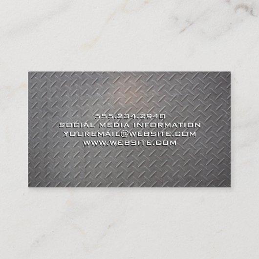 ハードウェアのハンドツール |スチールパターン(の模様が)ある 名刺 (裏面)
