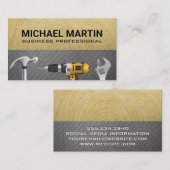 ハードウェアのハンドツール | スチール | 木目 名刺 (正面/裏面)