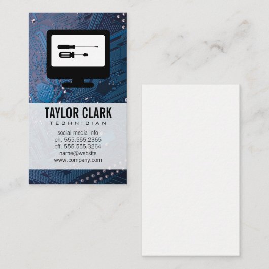 ハードウェアエレクトロニクス 名刺 (正面/裏面)