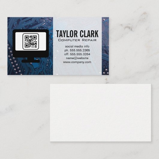 ハードウェアエレクトロニクス | QRコード 名刺 (正面/裏面)