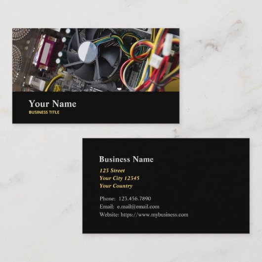 ハードウェアエンジニアITスペシャリスト 名刺 (正面/裏面)