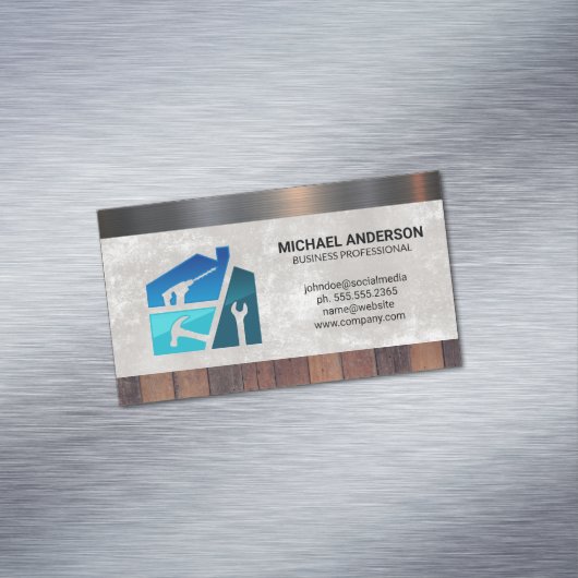 ハードウェアツールの修復 | 木質金属マテリアル マグネット名刺 (インサイチュ)