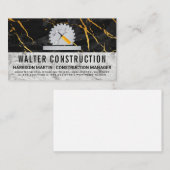 ハードウェアツール |ソー |黒い大理石 |建築 名刺 (正面/裏面)