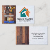 ハードウェアツール | ハンマーホーム修理ロゴ 名刺 (正面/裏面)