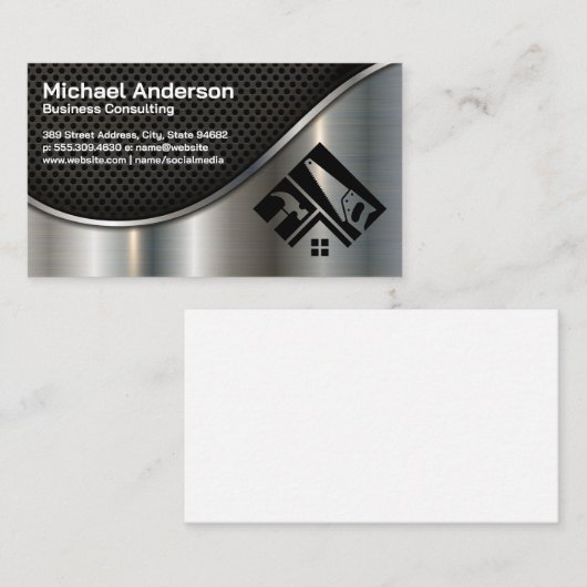 ハードウェアツール |メタリック 名刺 (正面/裏面)