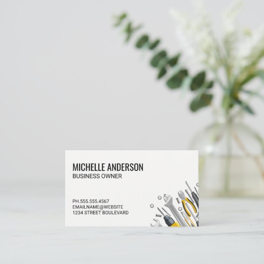 ハードウェアツール 名刺 (スタンド正面)