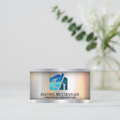 ハードウェアツール | 大工用ブルーカラー | ビルダー 名刺 (スタンド正面)