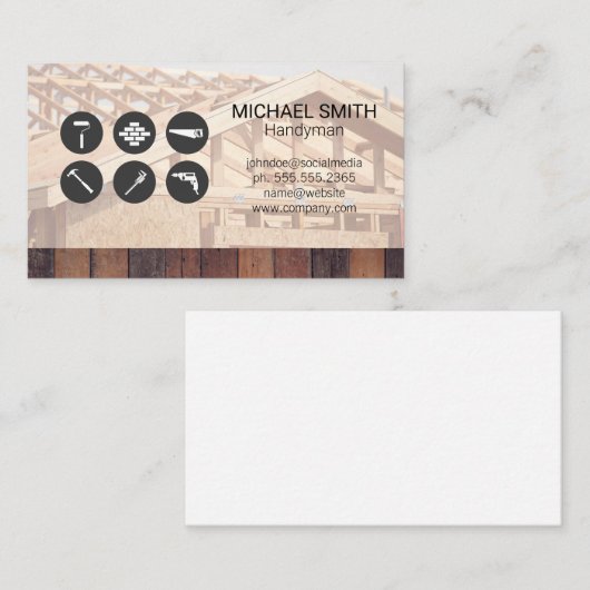 ハードウェアツール | 建築ビルドサイト 名刺 (正面/裏面)