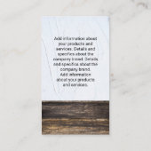 ハードウェアツール | 木材とSpackleの名刺 名刺 (裏面)