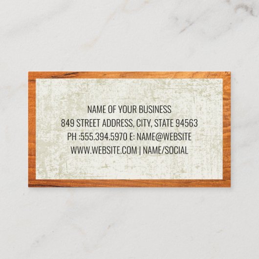 ハードウェアツール |木枠 名刺 (裏面)