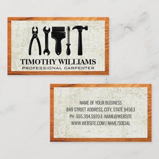 ハードウェアツール |木枠 名刺 (正面/裏面)