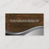 ハードウェアツール |木目 |金属 名刺 (裏面)