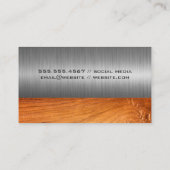 ハードウェアツール |金属と木材 |建築 名刺 (裏面)