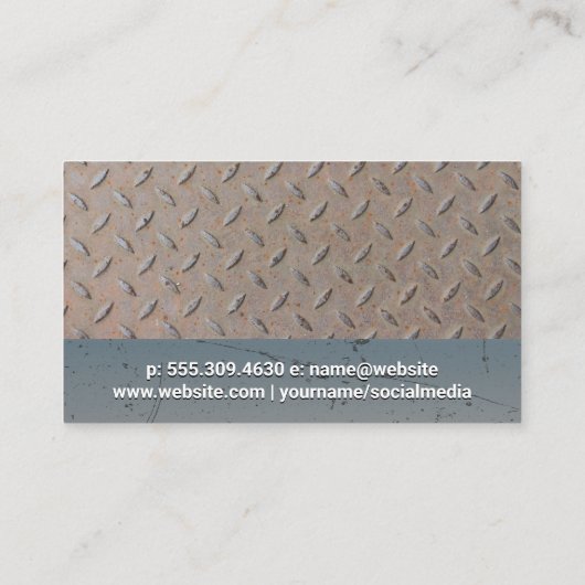 ハードウェアツール |鋼と金グランジ属 名刺 (裏面)