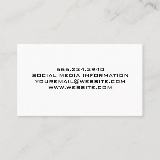 ハードウェアツール | 鋼の金属と木材 名刺 (裏面)