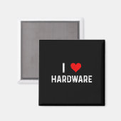 ハードウェア大好き - ハート PC ゲーマー ゲーミング ビルド コード マグネット (正面/裏面)