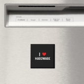 ハードウェア大好き - ハート PC ゲーマー ゲーミング ビルド コード マグネット (インサイチュ (食洗機))