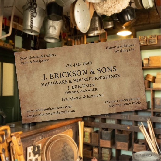 ハードウェ素朴アストア 名刺