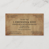 ハードウェ素朴アストア 名刺 (正面)