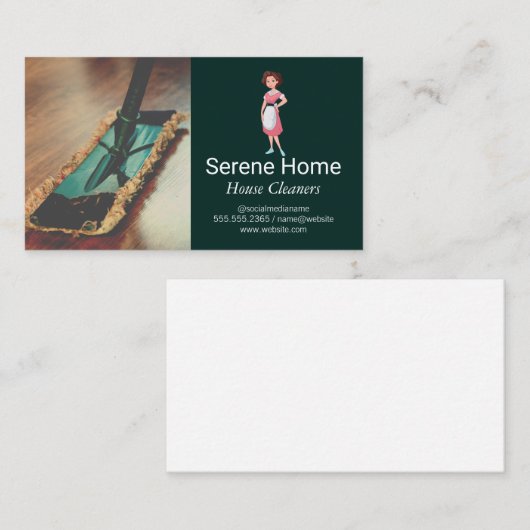 ハードウッドの床を刈るメイド 名刺 (正面/裏面)