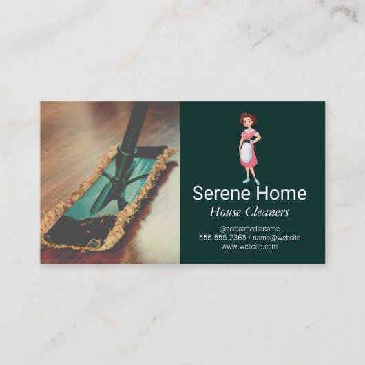 ハードウッドの床を刈るメイド 名刺 (正面)