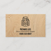 ハードウッドデッキ補修業者のVcard QR 名刺 (正面)